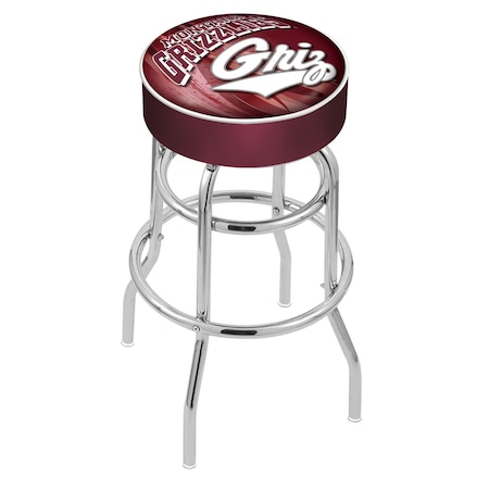 Holland Bar Stool Co 25" 4" Montana Cushion Seat, Double-Ring Chrome Swivel Bar Stool L7C125MontUn-D2